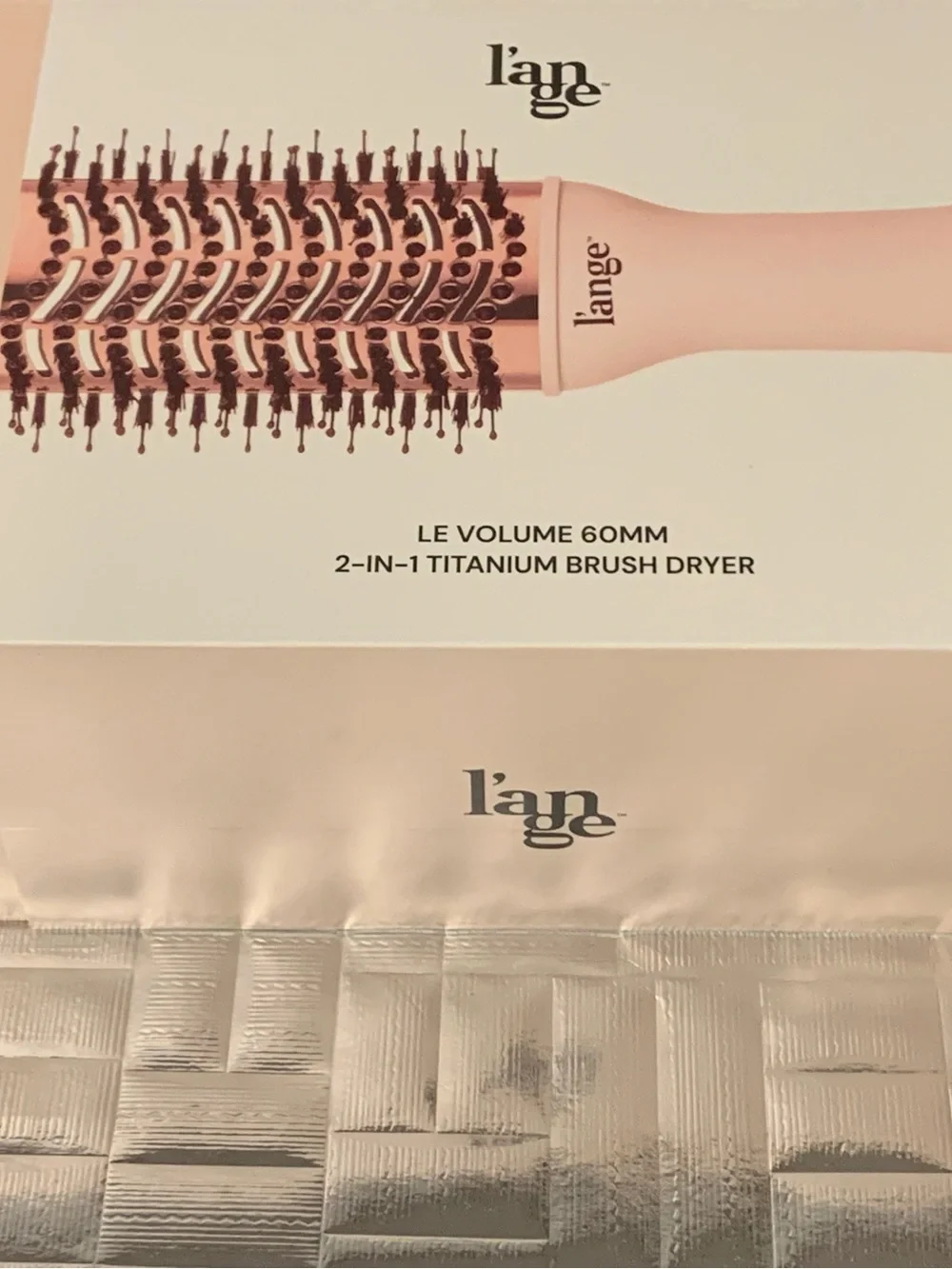 L'ange Hair Le Volume 2-in-1 Box, 60MM Brush Cover, Cleaning Tool READ
